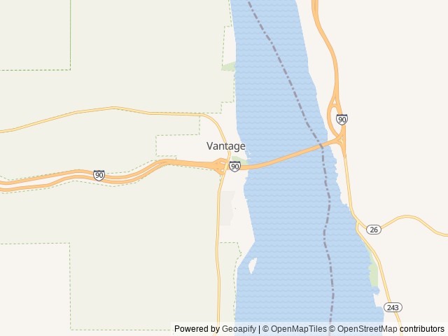 Map of Vantage Riverstone location at Vantage, WA, United States