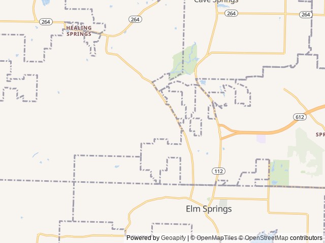 Map for 2007 Four Winds RV Hurricane 31D near Springdale, MO