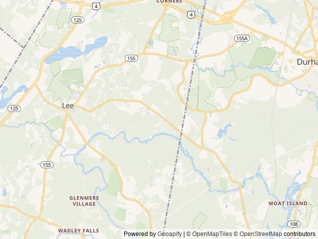 Map of Ferndale Acres Campground location at Durham, NH, United States