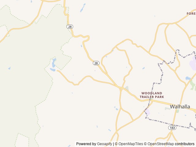 Map of Twin Lakes Day Use Area location at Hartwell, GA, United States
