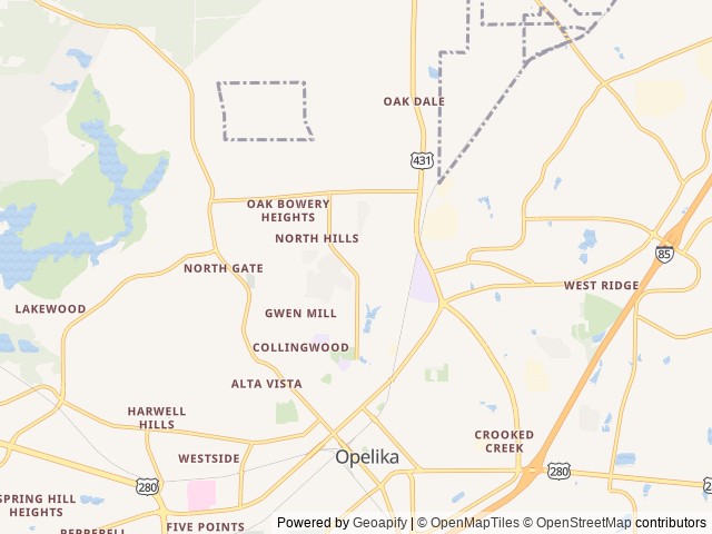 Map for 2022 Forest River Cherokee Artic Wolf near Opelika, AL