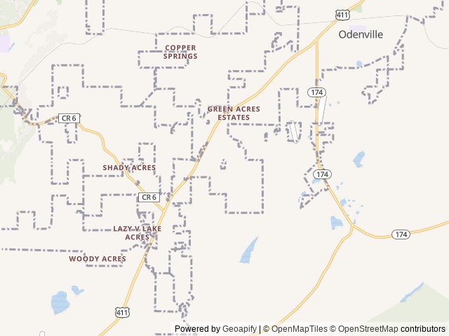 Map for 2020 Thor Motor Coach Majestic 19G near Odenville, AL