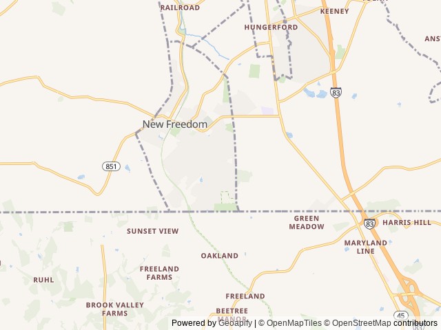 Map for 2019 Gulf-stream Conquest Class C near New Freedom, PA
