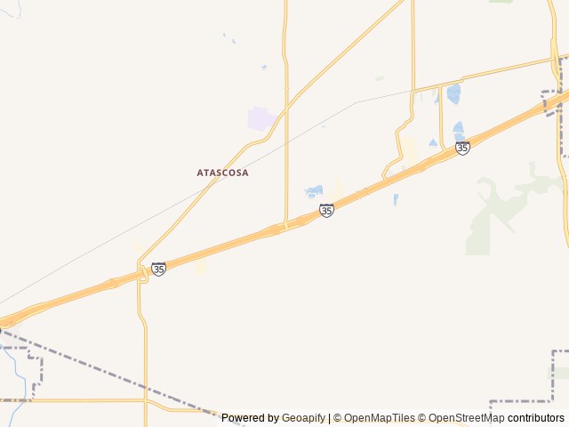 Map of Patriot RV Park - San Antonio SW location at Atascosa, TX, United States