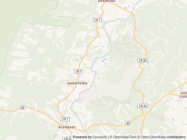 Map of Lazy A Campground location at Hedgesville, WV, United States
