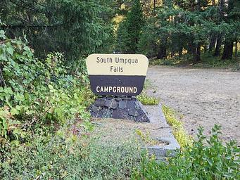South Umpqua Falls Campground Sign