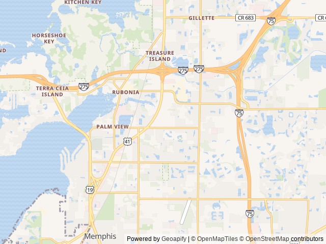 Map of The Surf RV Resort location at Palmetto, FL, United States