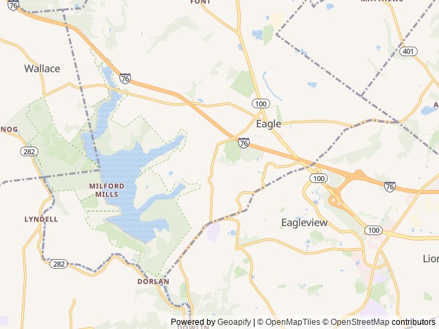 Map for 2025 Cruiser Embrace EL17BH near Downingtown, NJ