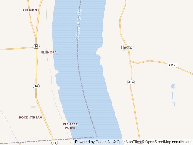 Map of Smith Memorial Park location at Hector, NY, United States