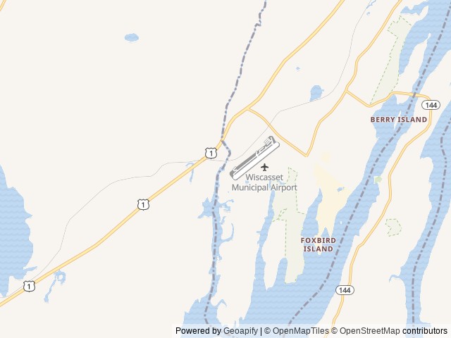 Map of Chewonki Campground location at Wiscasset, ME, United States