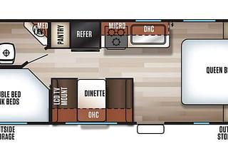 2018 Forest River RV Cherokee Grey Wolf 22MKSE