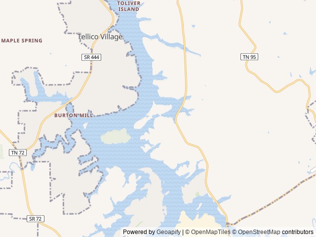 Map of Lotterdale Cove Campground location at Greenback, TN, United States