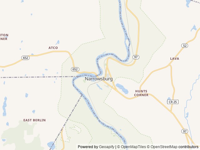 Map of Lander’s Narrowsburg Campground location at Narrowsburg, NY, United States