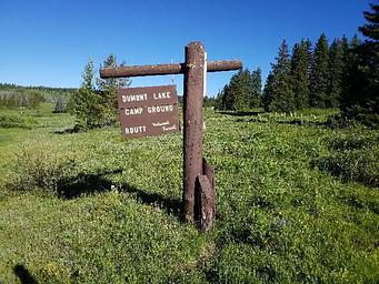 Dumont Campground entrance sign