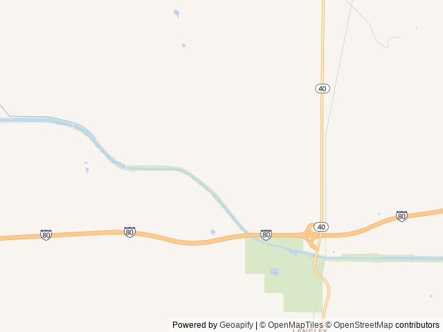 Map of Hickory Grove Campground location at Sheffield, IL, United States