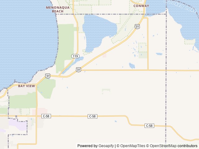 Map of Jellystone Park Petoskey location at Petoskey, MI, United States