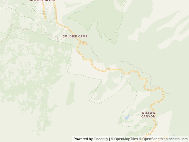 Map of Whitetail Campground location at Mt. Lemmon, AZ, United States