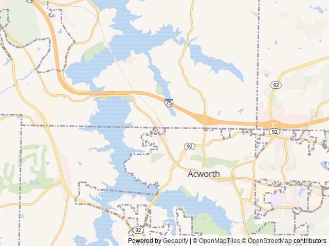 Map for 2027 Coachmen Mirada 35ES near Acworth, GA