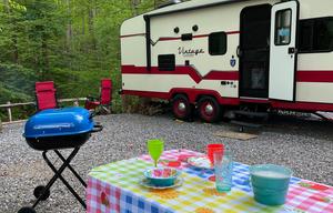 Step back in time in this charming vintage camper!