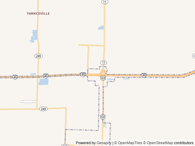 Map of Love's RV Hookup-Hazen AR 759 location at Hazen, AR, United States