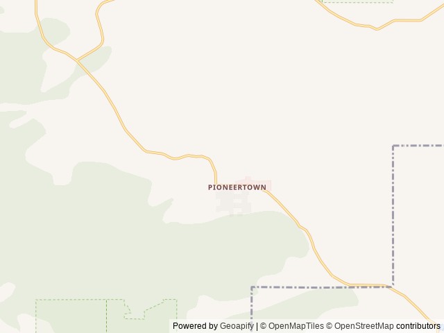 Map of Rimrock Ranch location at Pioneertown, CA, United States