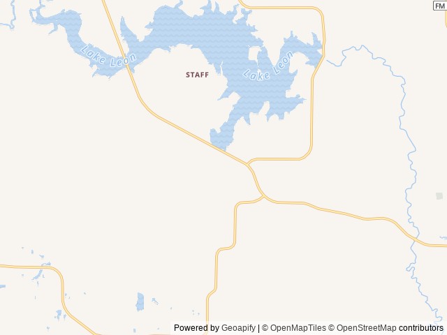 Map of Riverside RV Park location at Eastland, TX, United States