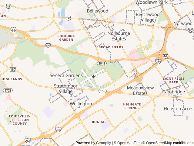 Map for "Jett Stream" 2025 Bunkhouse Camper with King bed near Louisville, OH