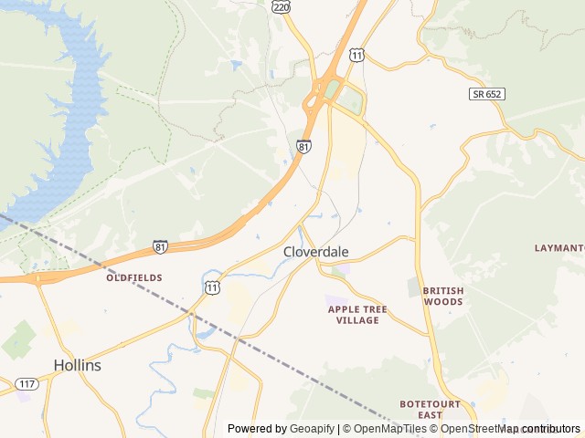 Map for 2021 Forest River Ozark 1680BSK near Cloverdale, NC