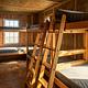 A view of the bunk beds in the bedroom of Great Island Cabin 3.