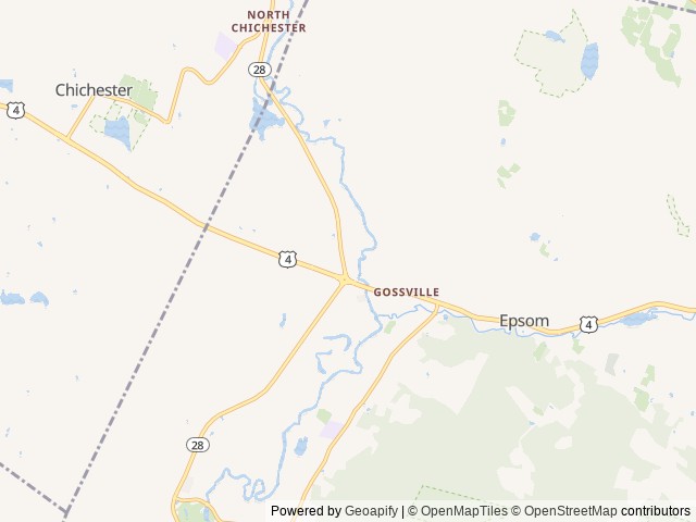 Map of Epsom Valley Campground location at Epsom, NH, United States
