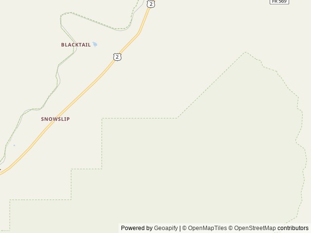 Map of Zips Place Cabin location at Hungry Horse, MT, United States