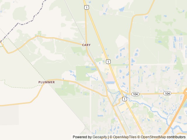 Map of CrossLake RV Park location at Jacksonville, FL, United States