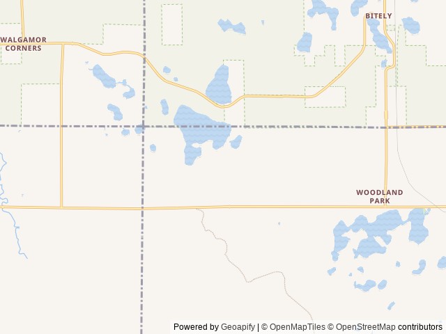 Map of Nichols Lake South Campground location at Manistee, MI, United States