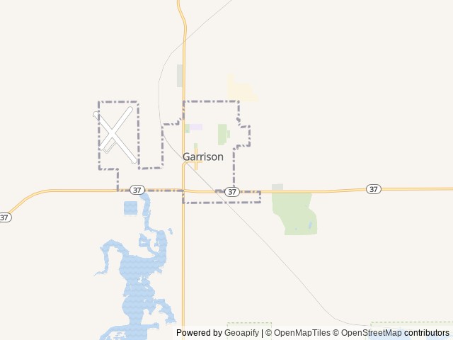Map of Sakakawea RV location at Garrison, ND, United States