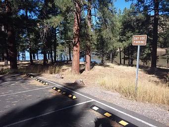 Day Use Parking for Kaibab Lake, which can be seen in background