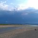Storm clouds moving over the Platte Point Beach