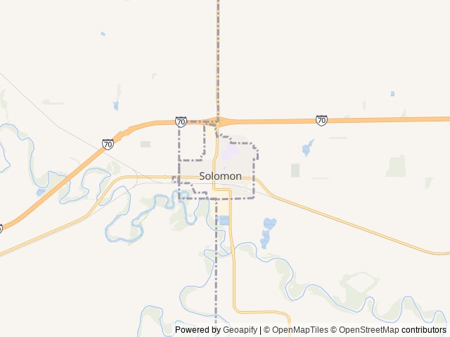 Map for Glamping22 near Solomon, KS