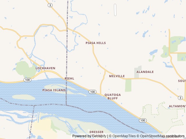 Map for Adventure Awaits! Forest River Viking 262DBS near Godfrey, MO
