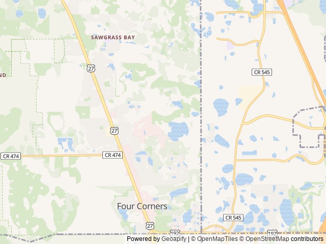 Map of Orlando RV Resort location at Clermont, FL, United States