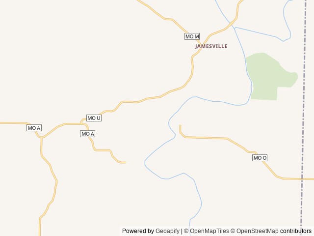 Map of Finley & James location at Crane, MO, United States