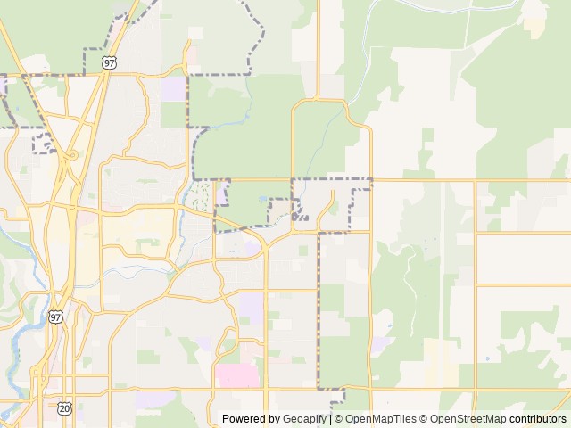 Map of Prairie Campground location at Bend, OR, United States