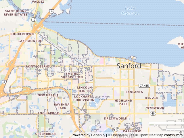 Map for Katherine's Kingdom 2021 Coachmen Brookstone near Sanford, FL