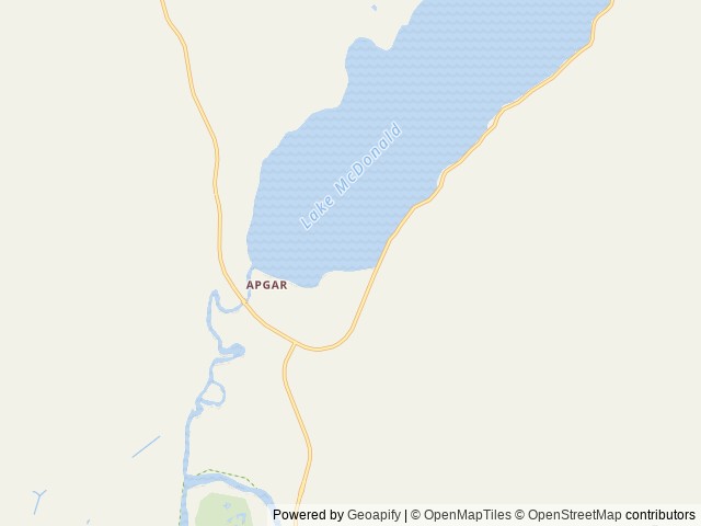 Map of Apgar Campground location at West Glacier, MT, United States