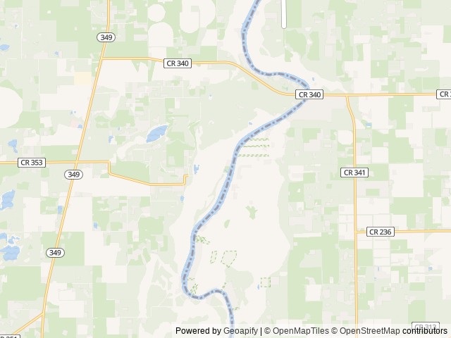 Map of Gornto Springs - Dixie County Parks location at Old Town, FL, United States