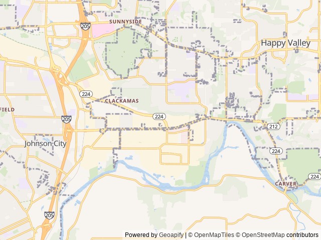 Map for "TravelDodge" 2022 Winnebago Solis 59P near Clackamas County, WA