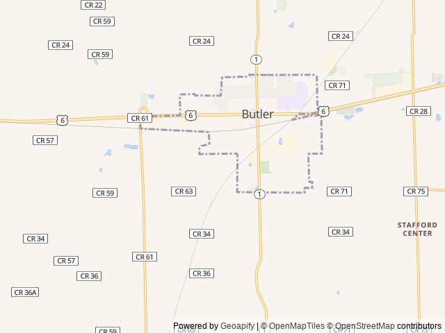 Map for 2022 Forest River RV Cherokee Wolf Pup 16BHS near Butler, MI