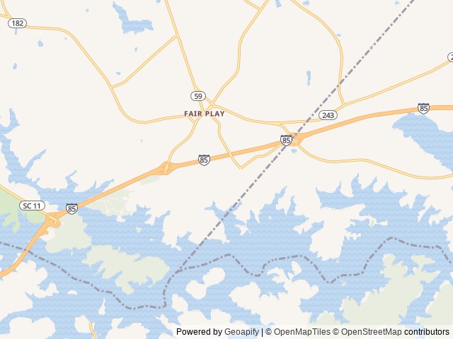 Map of Carolina Landing Preserve location at Fair Play, SC, United States