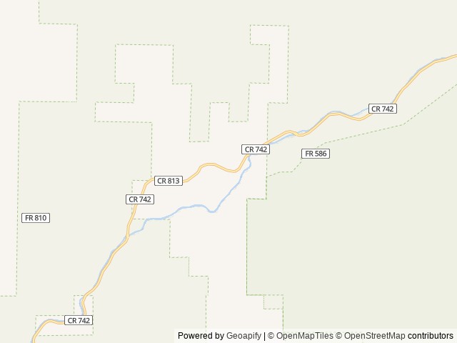 Map of Harmel's Ranch Resort location at Almont, CO, United States
