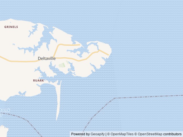 Map of Cross Rip Campground location at Deltaville, VA, United States