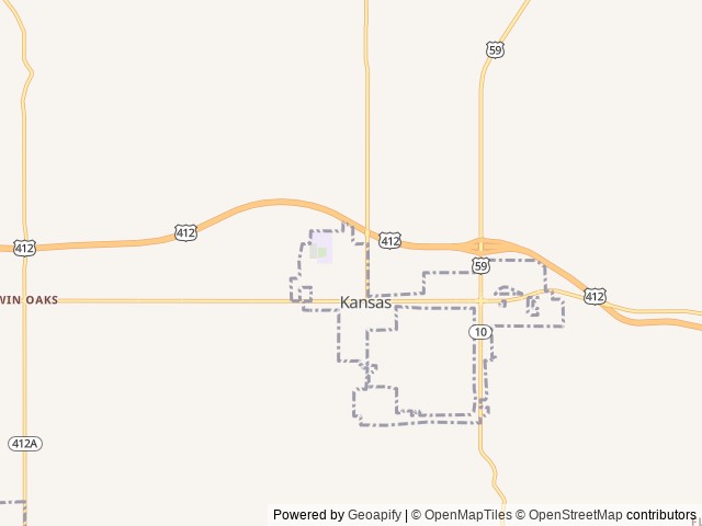 Map for Little Ponderosa Too near Kansas, OK